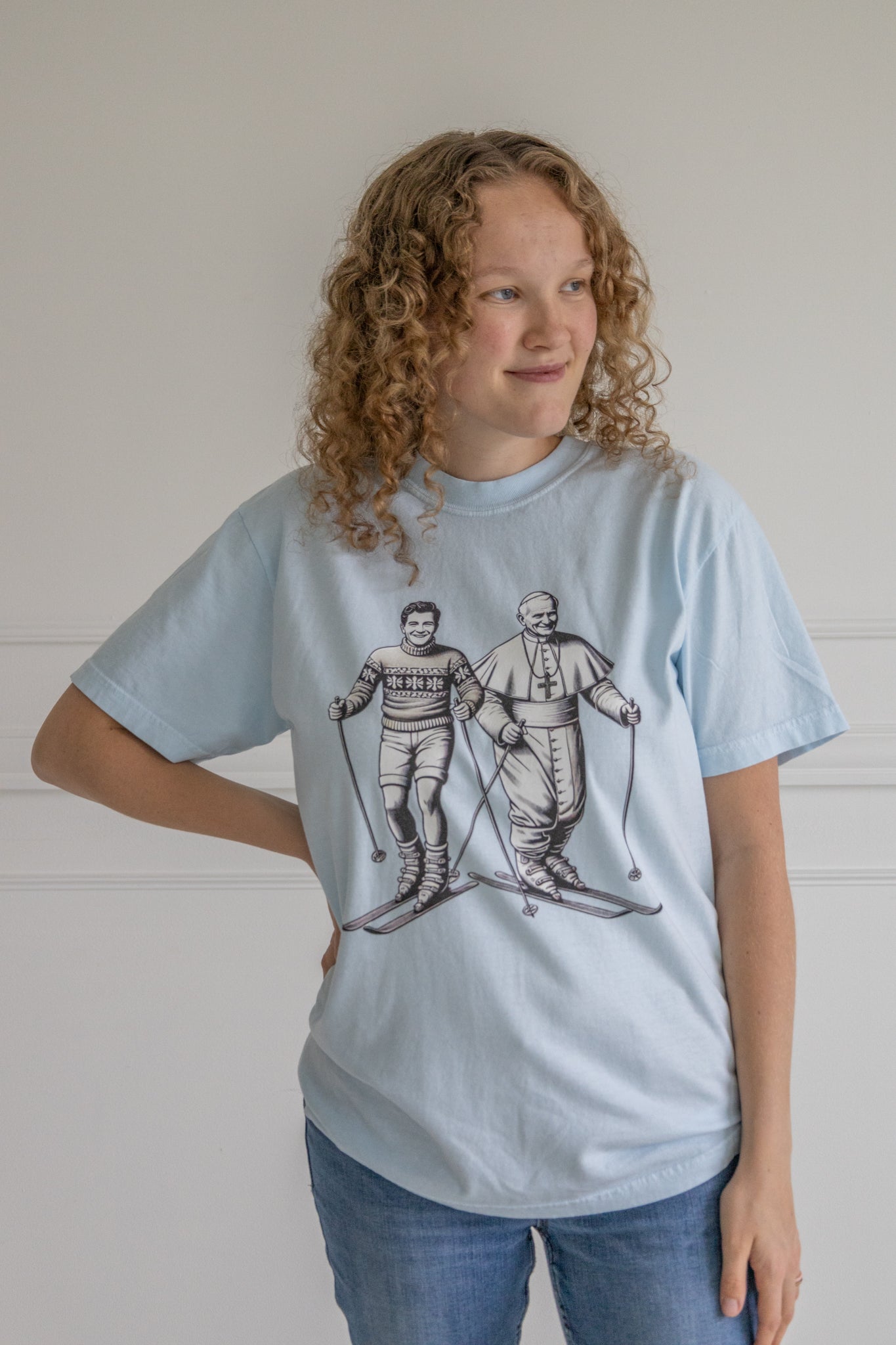 Bl. Pier Giorgio Frassati and St. JPII Skiing Tee