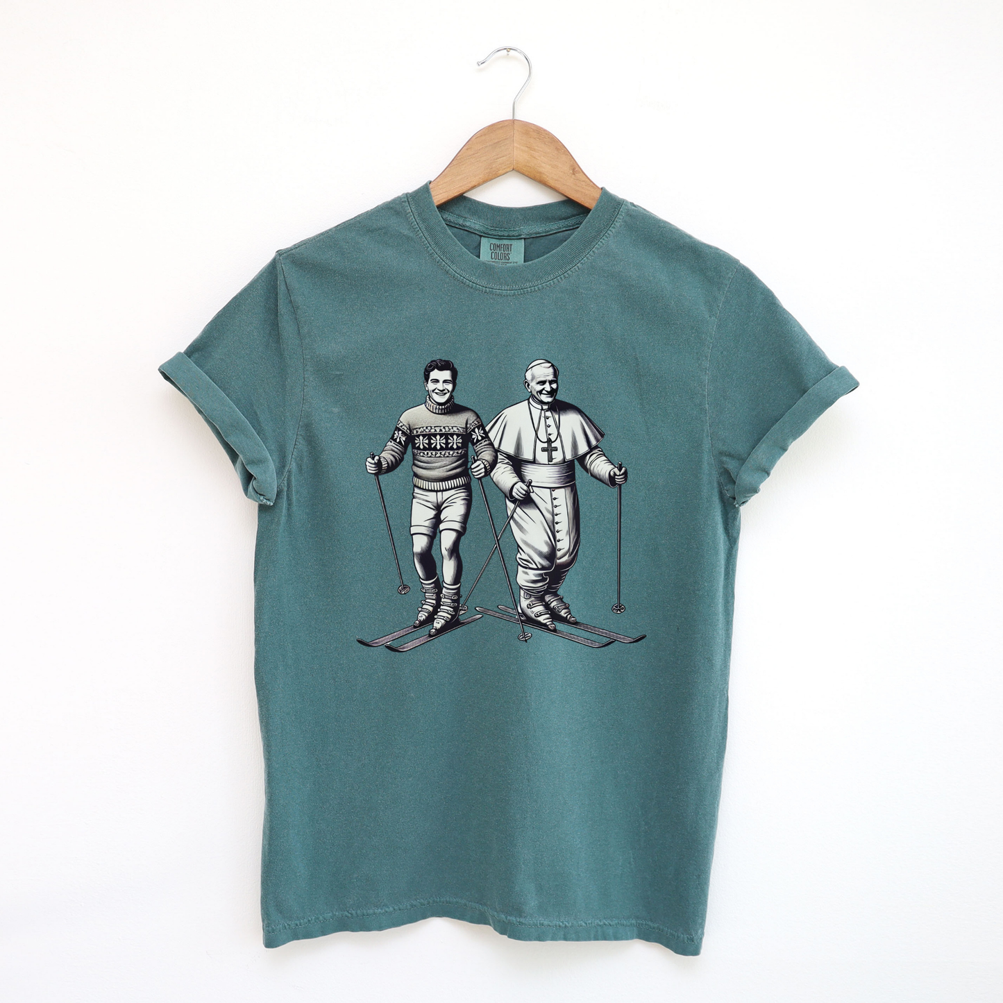 Bl. Pier Giorgio Frassati and St. JPII Skiing Tee