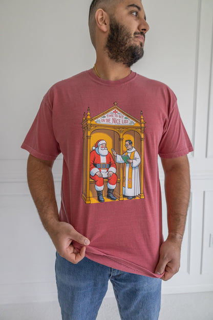 Santa in Confession Tee