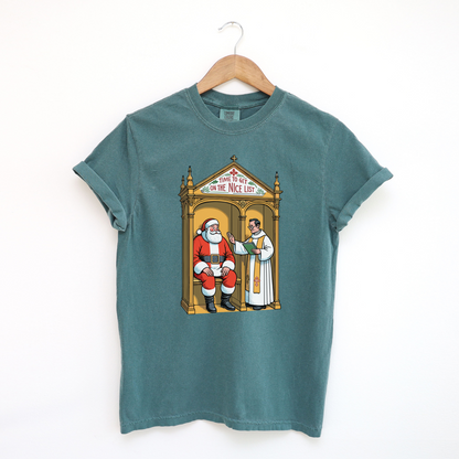 Santa in Confession Tee