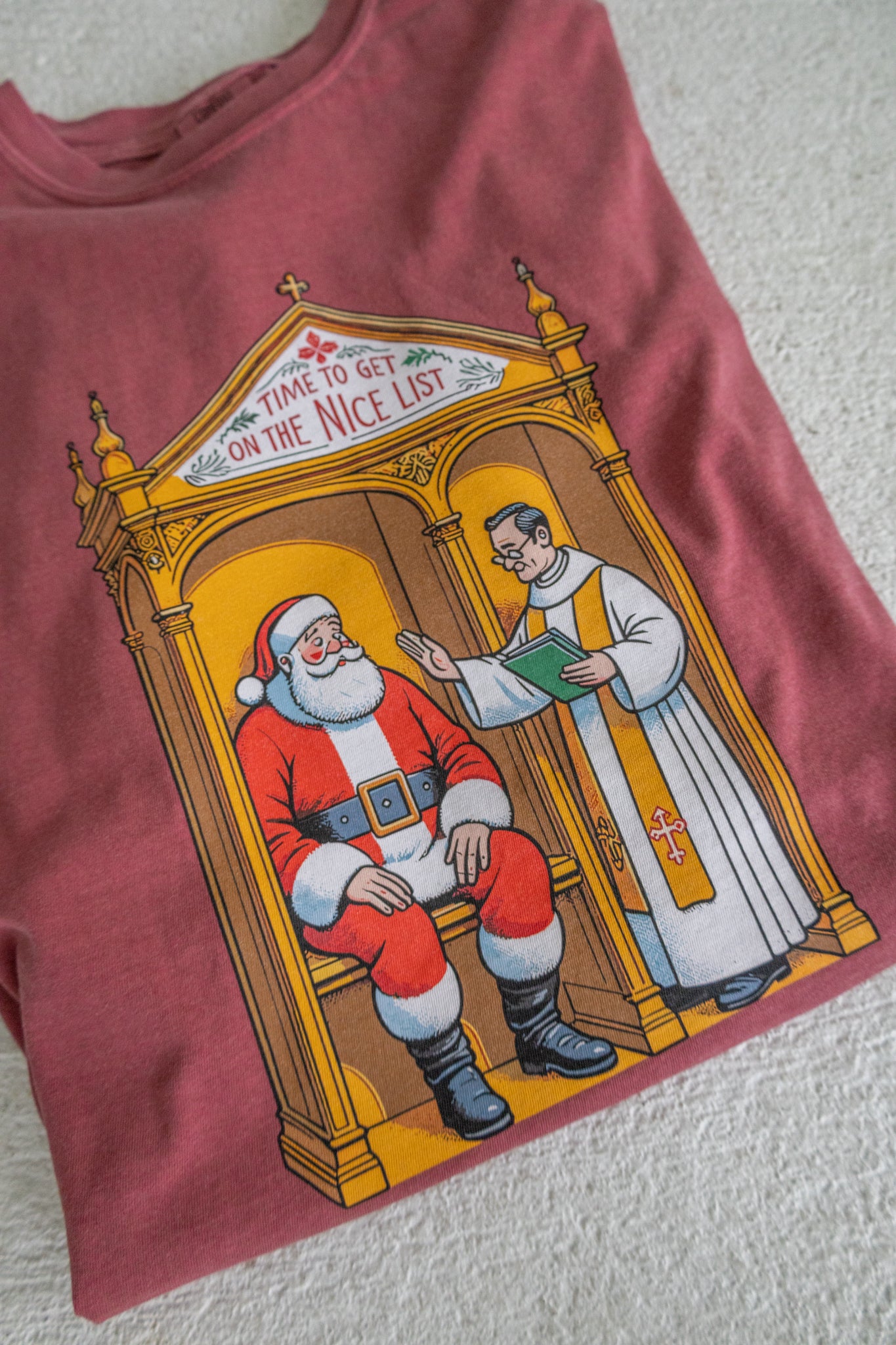 Santa in Confession Long Sleeve Tee