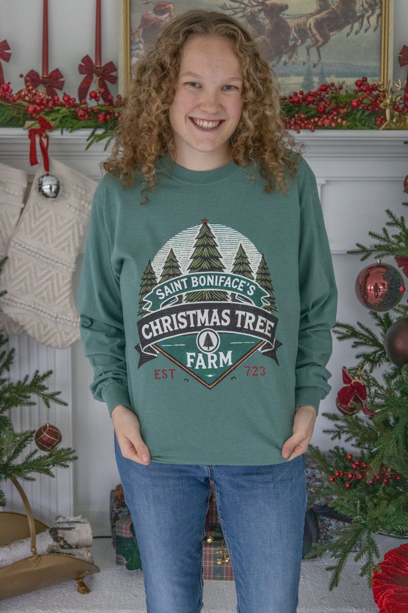 Saint Boniface Tree Farm Long Sleeve Tee