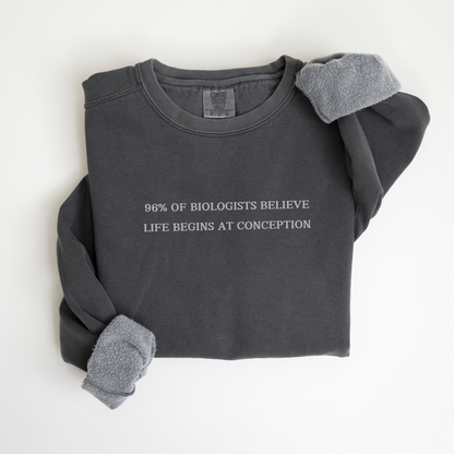 Life Begins at Conception Sweatshirt