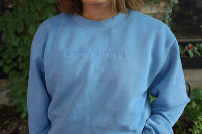 Caffeinated Catholic Embroidered Crew